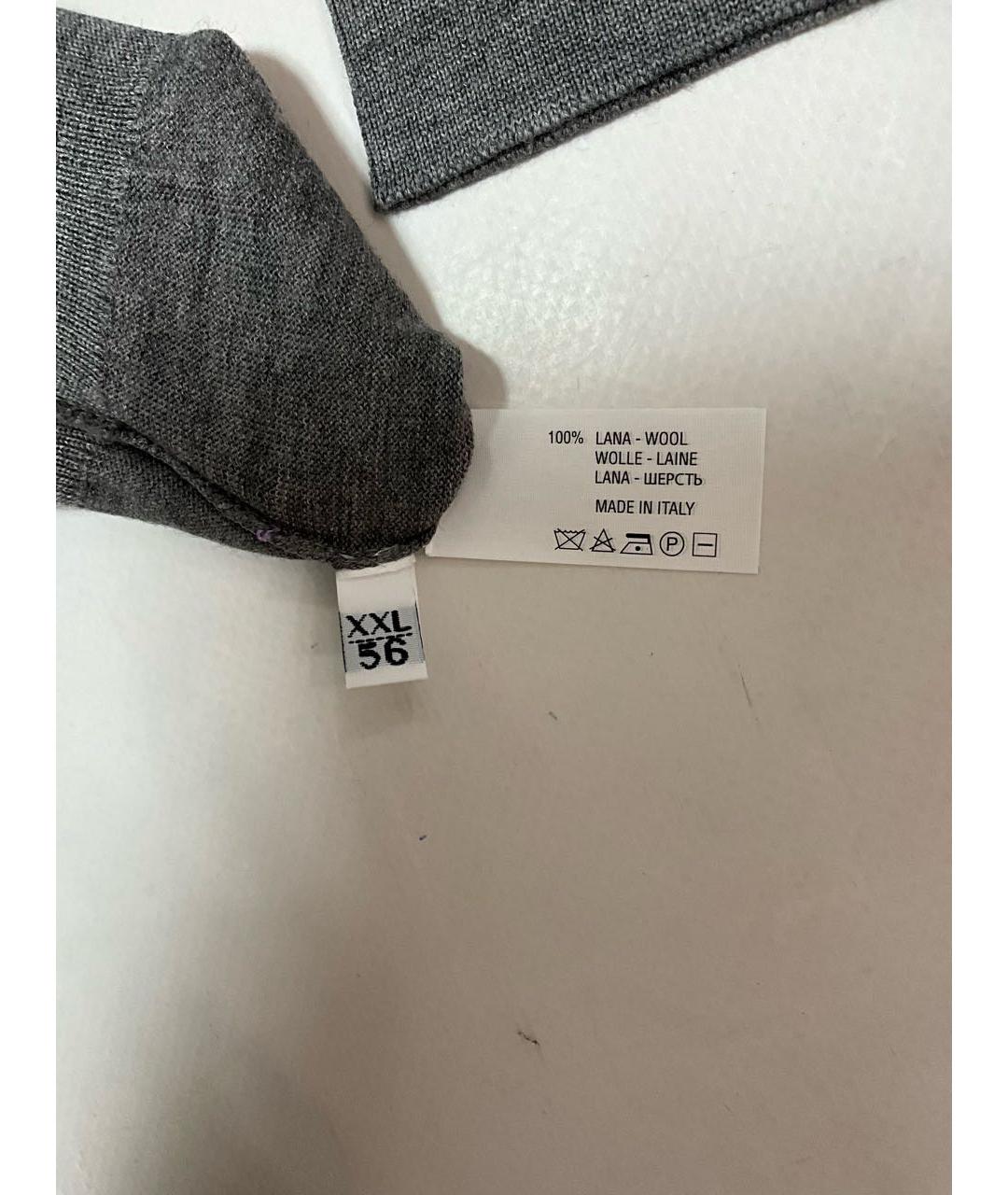 KITON Серая шерстяная водолазка, фото 4