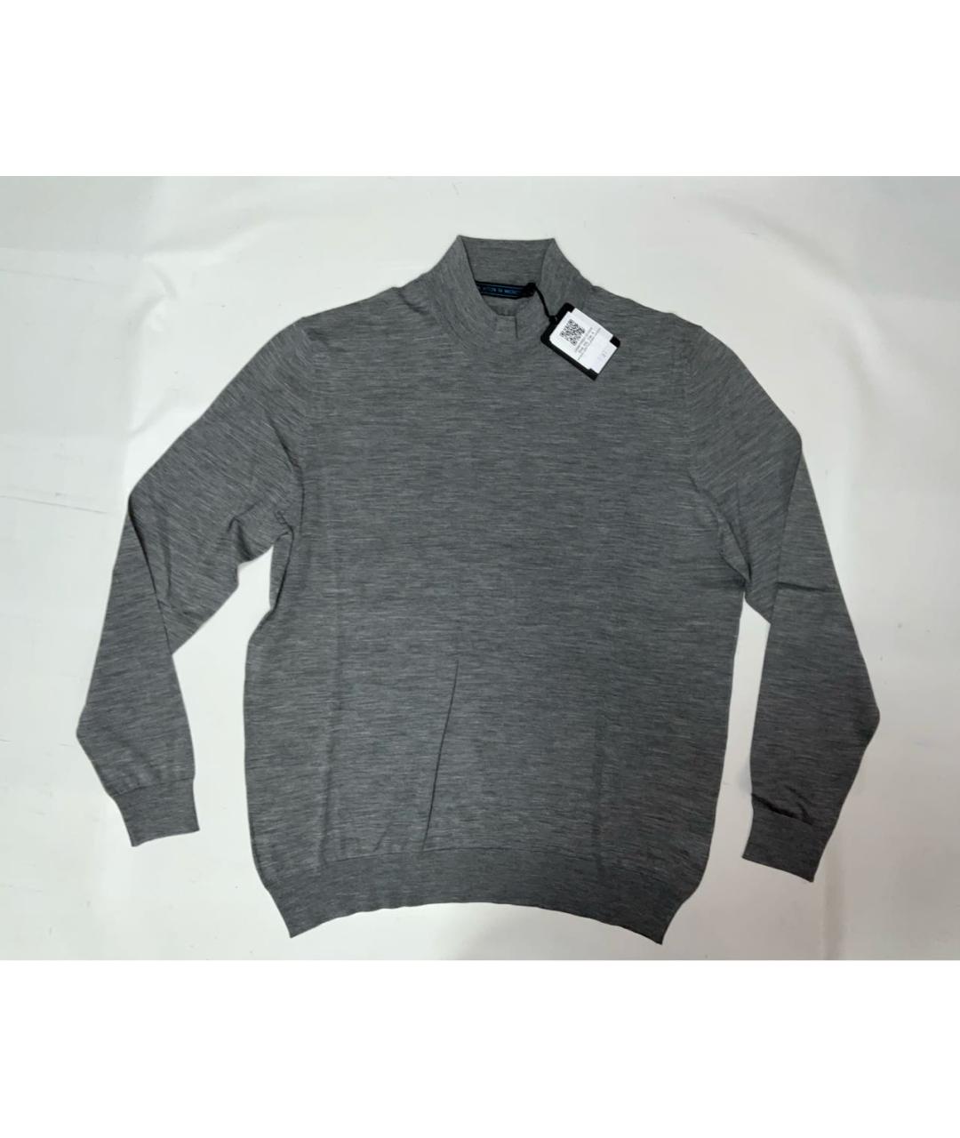 KITON Серая шерстяная водолазка, фото 6