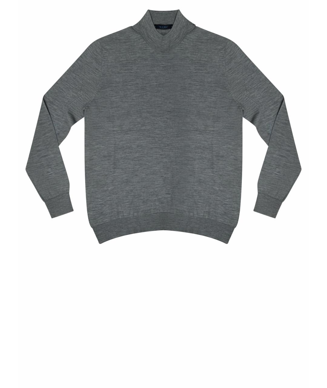 KITON Серая шерстяная водолазка, фото 1