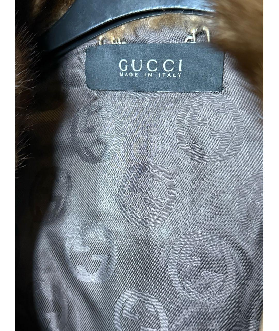 GUCCI Коричневая кожаная куртка, фото 8