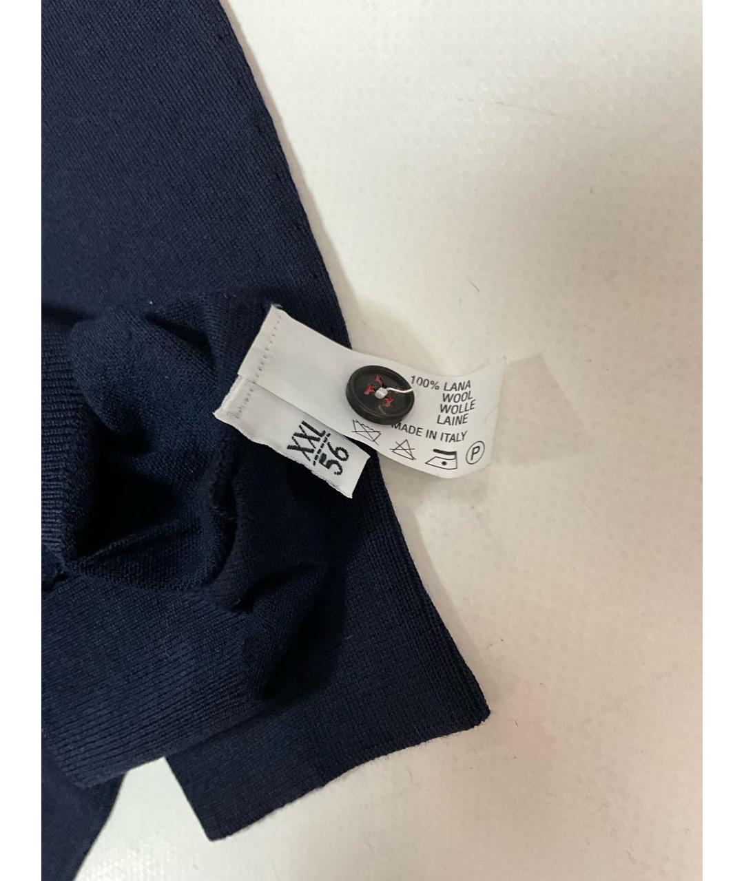 KITON Синее поло с длинным рукавом, фото 6