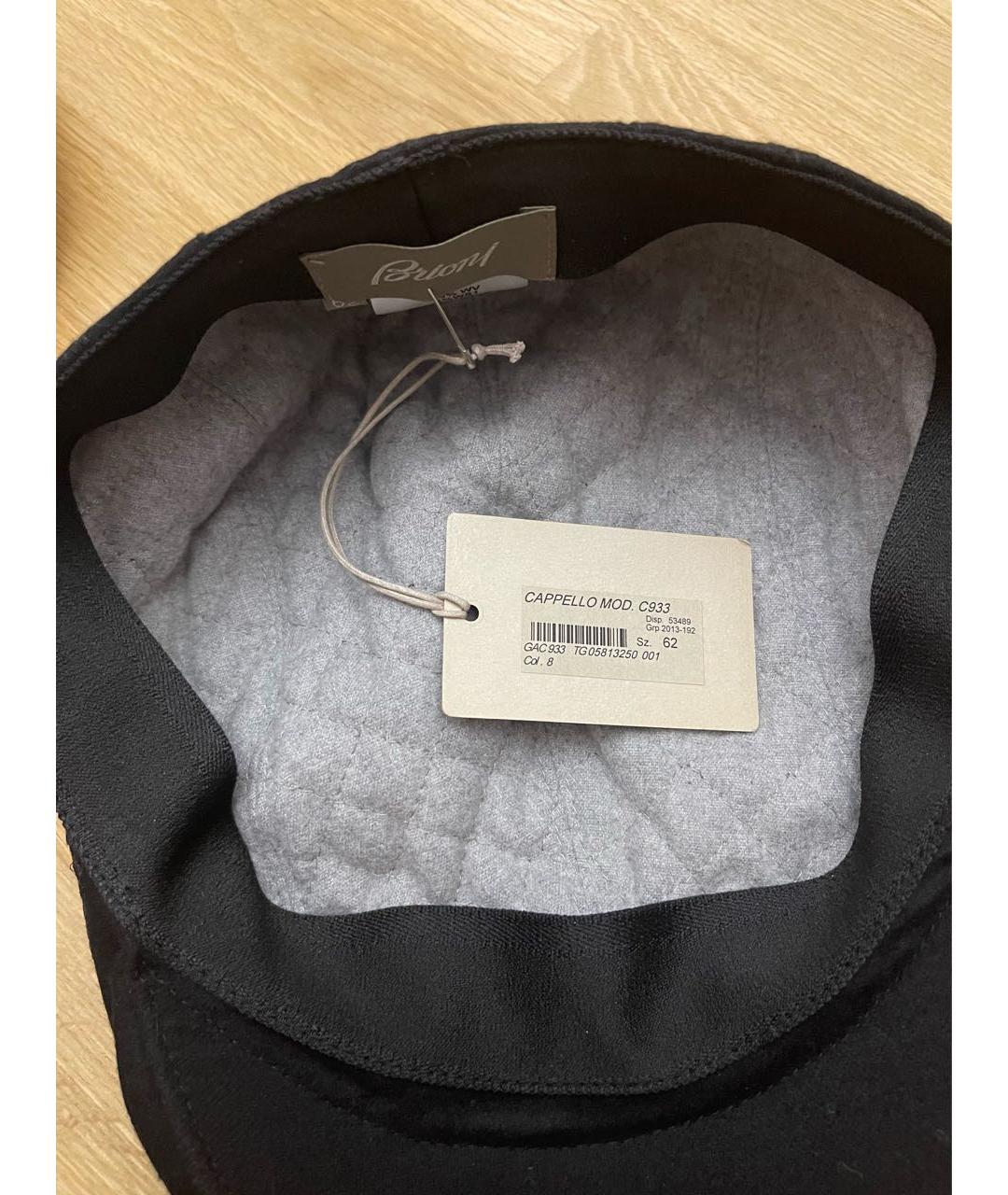 BRIONI Черная шерстяная кепка/бейсболка, фото 4