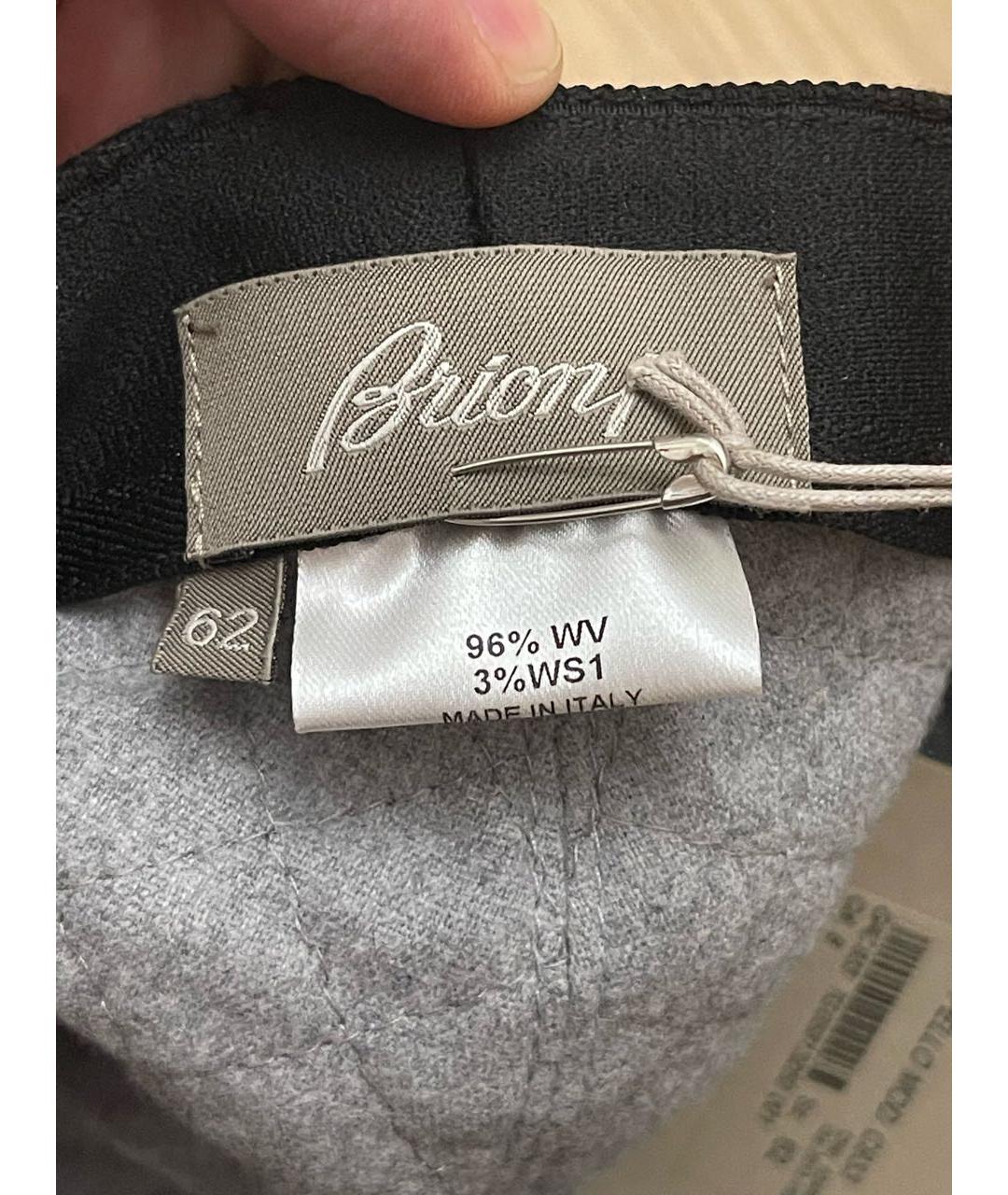 BRIONI Черная шерстяная кепка/бейсболка, фото 5