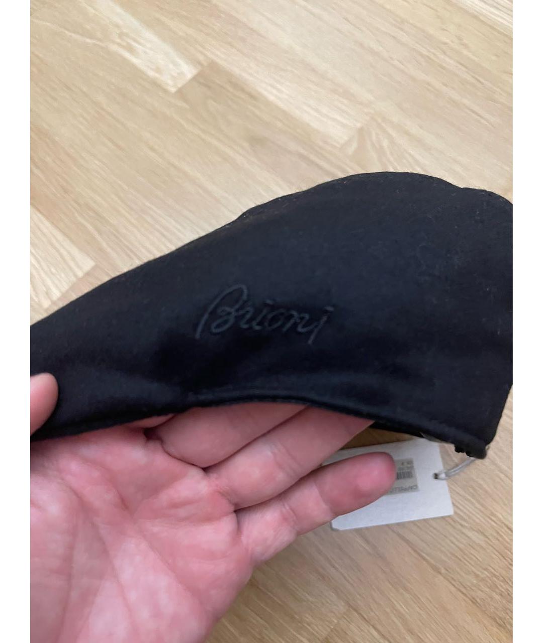 BRIONI Черная шерстяная кепка/бейсболка, фото 2