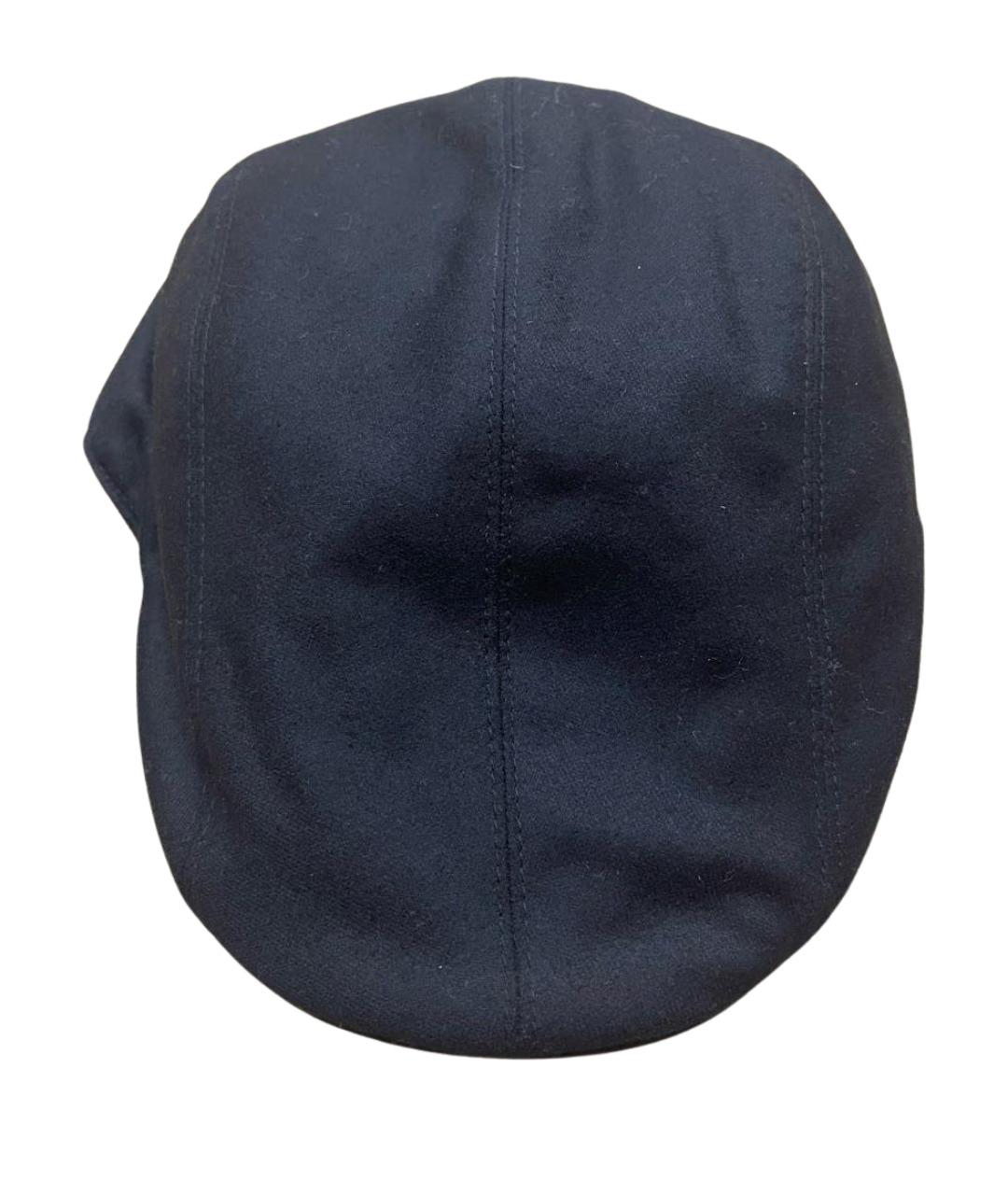 BRIONI Черная шерстяная кепка/бейсболка, фото 1