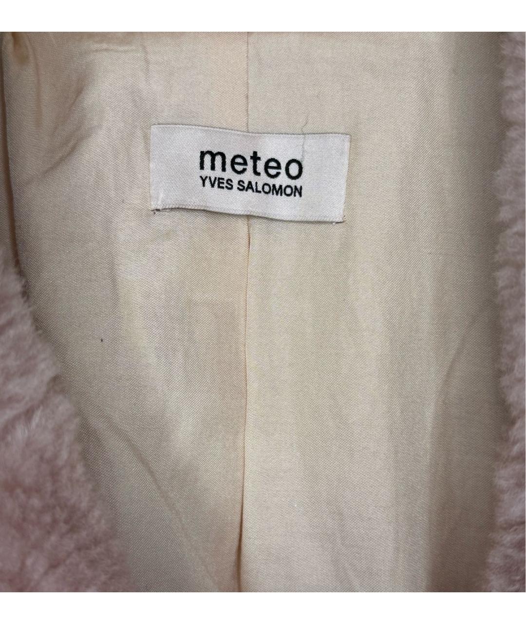 METEO YVES SALOMON Коралловая шерстяная шуба, фото 3