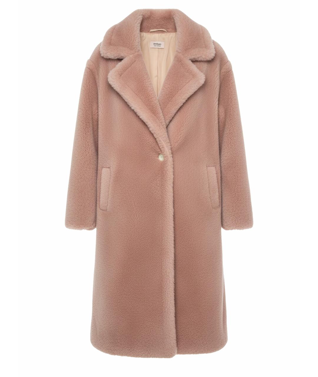 METEO YVES SALOMON Коралловая шерстяная шуба, фото 1