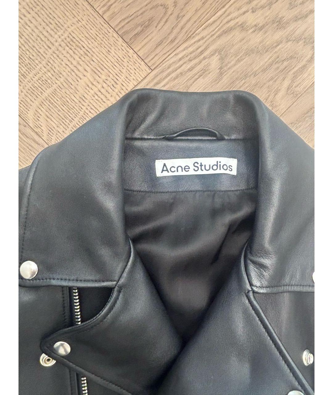 ACNE STUDIOS Черная кожаная куртка, фото 3