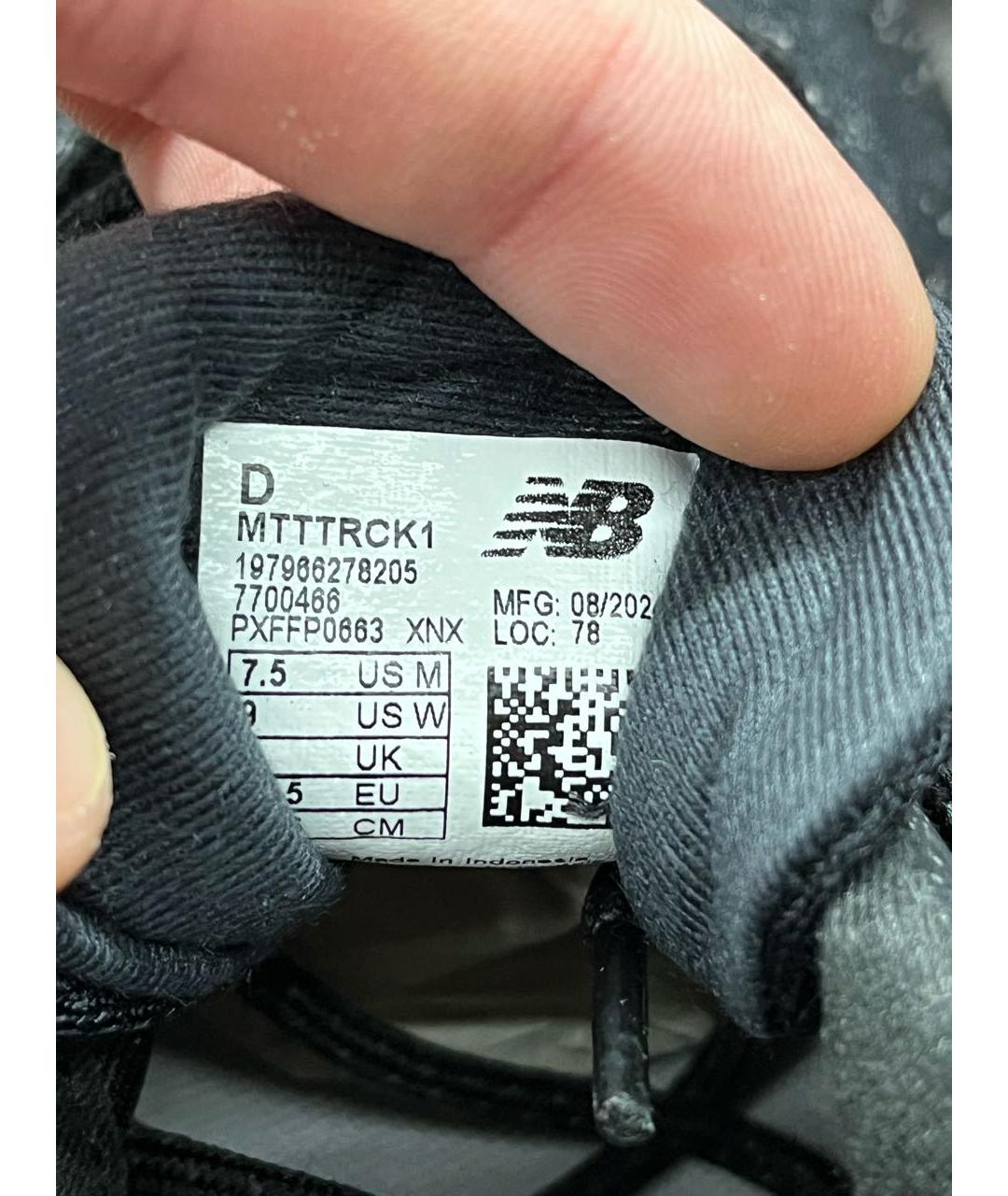 NEW BALANCE Черные синтетические низкие кроссовки / кеды, фото 5