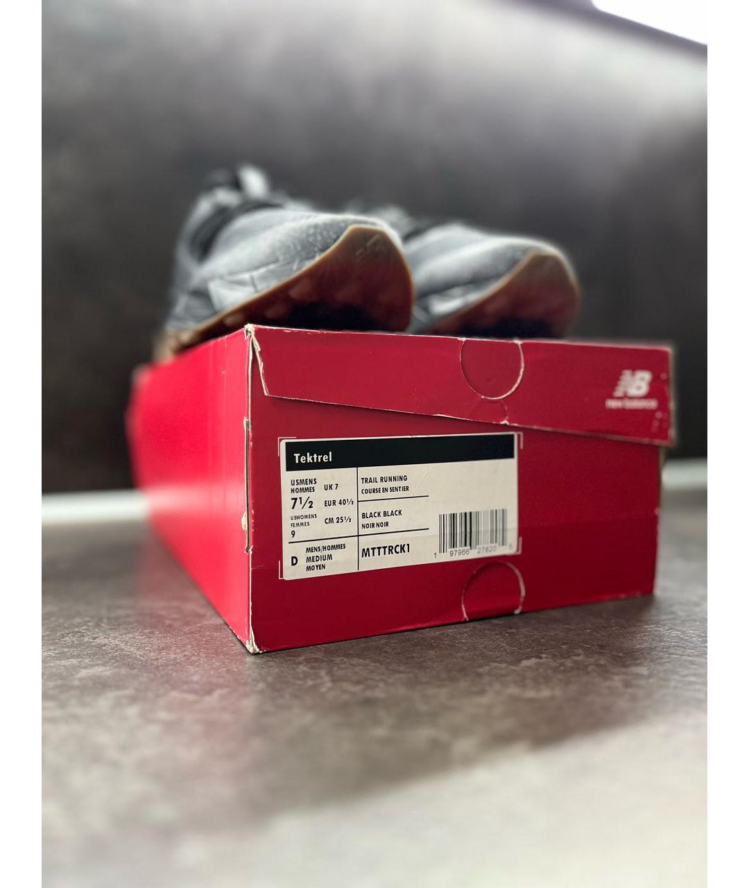 NEW BALANCE Черные синтетические низкие кроссовки / кеды, фото 6