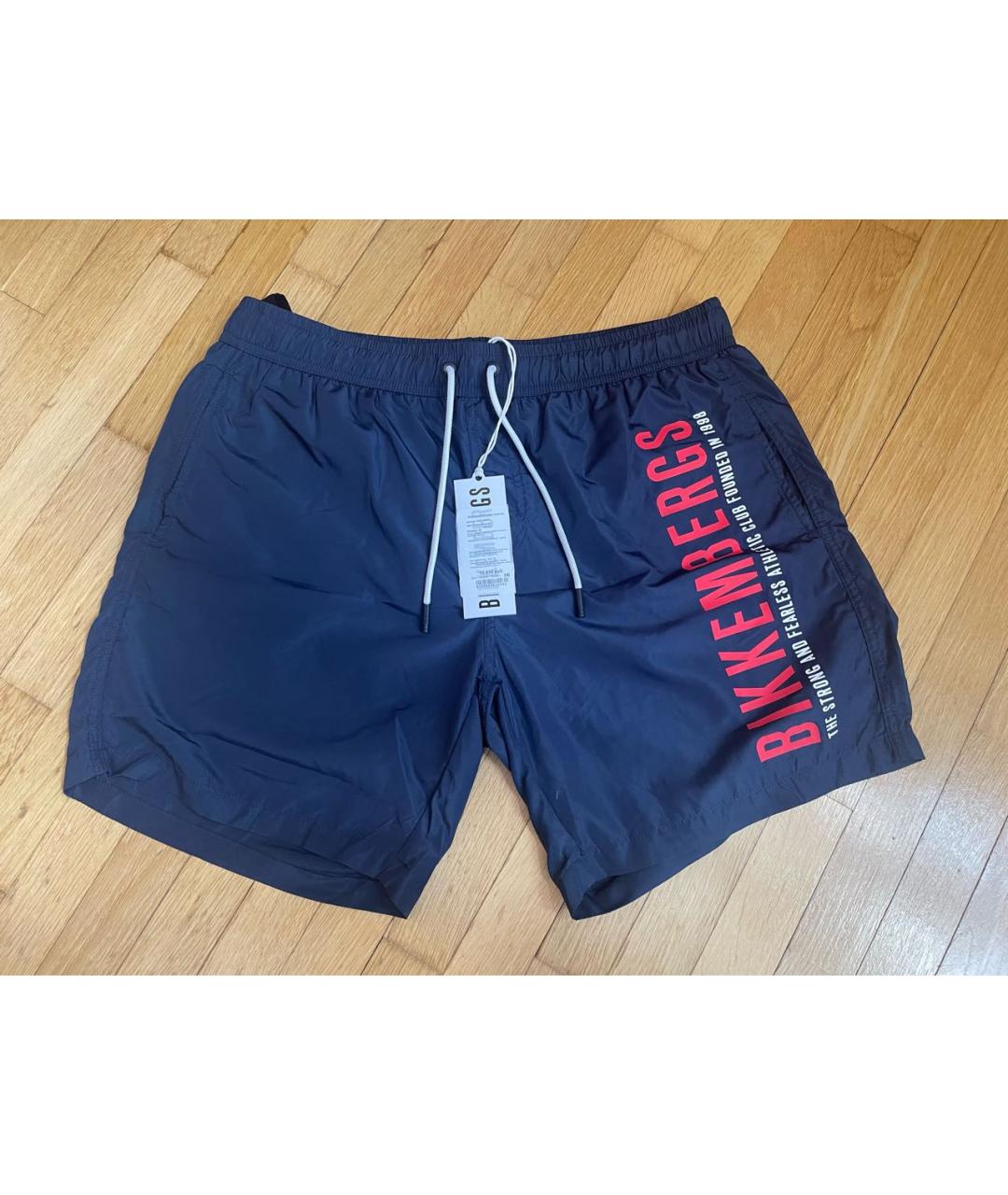 BIKKEMBERGS Темно-синие полиэстеровые плавки, фото 6