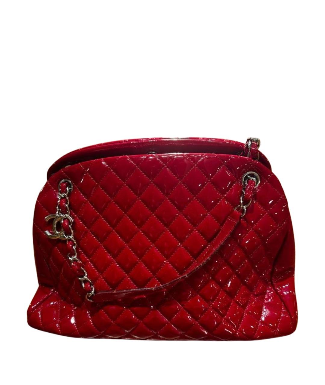CHANEL Красная сумка тоут из лакированной кожи, фото 1