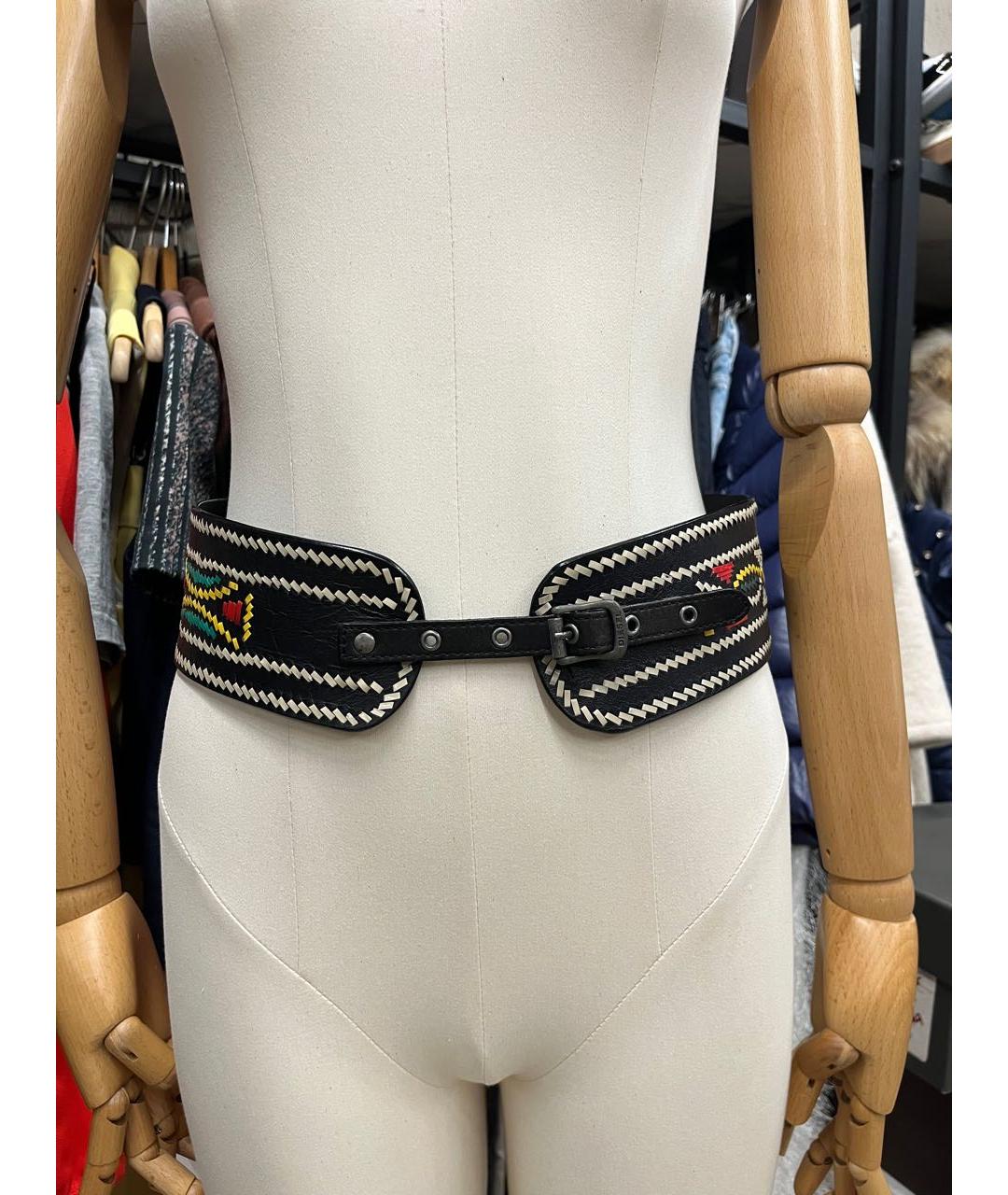 DIESEL Черный кожаный ремень, фото 2