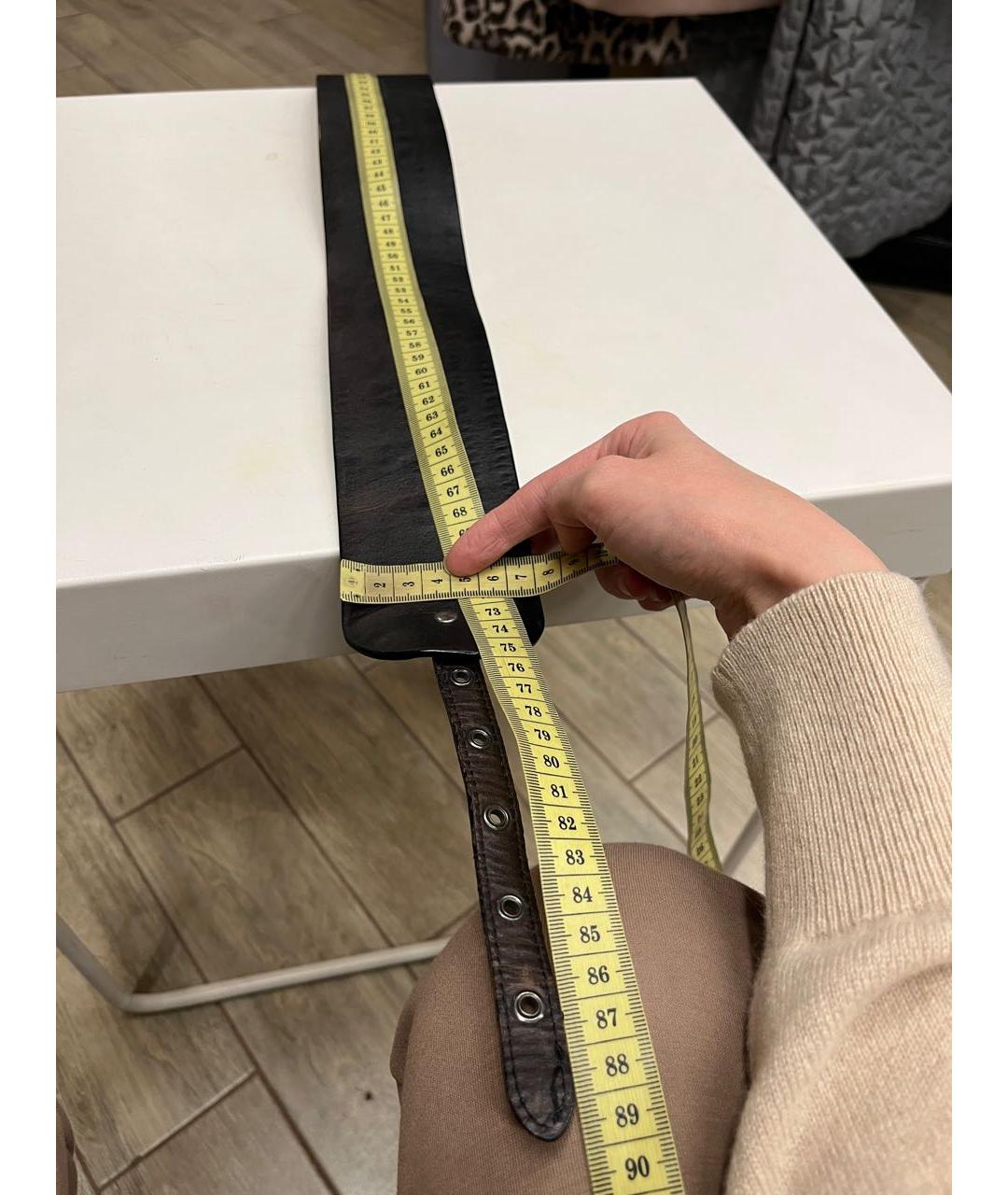 DIESEL Черный кожаный ремень, фото 4