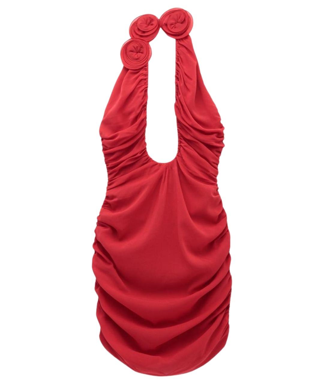 MAGDA BUTRYM Красное вискозное коктейльное платье, фото 1