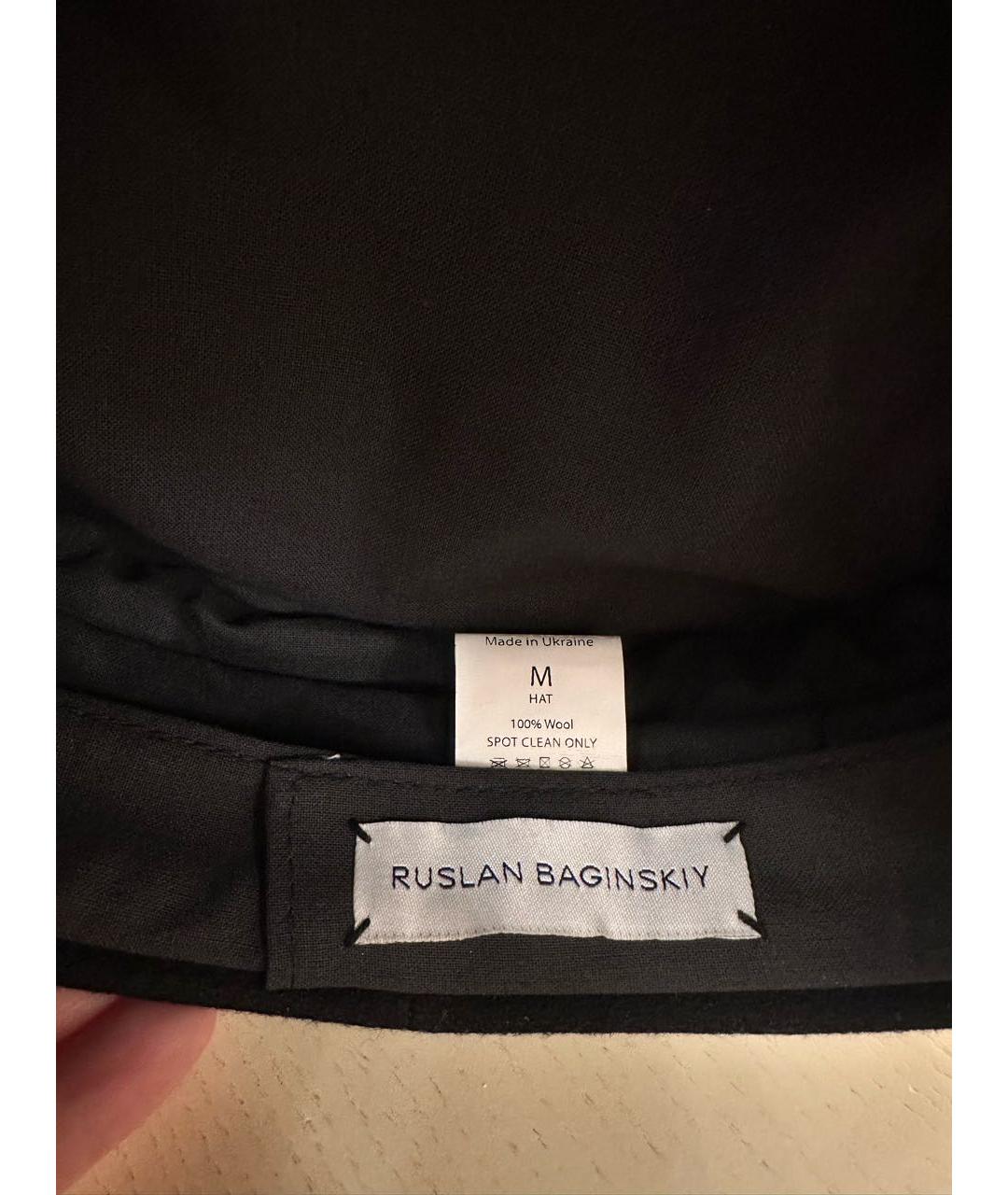 RUSLAN BAGINSKIY Черная шерстяная кепка, фото 4