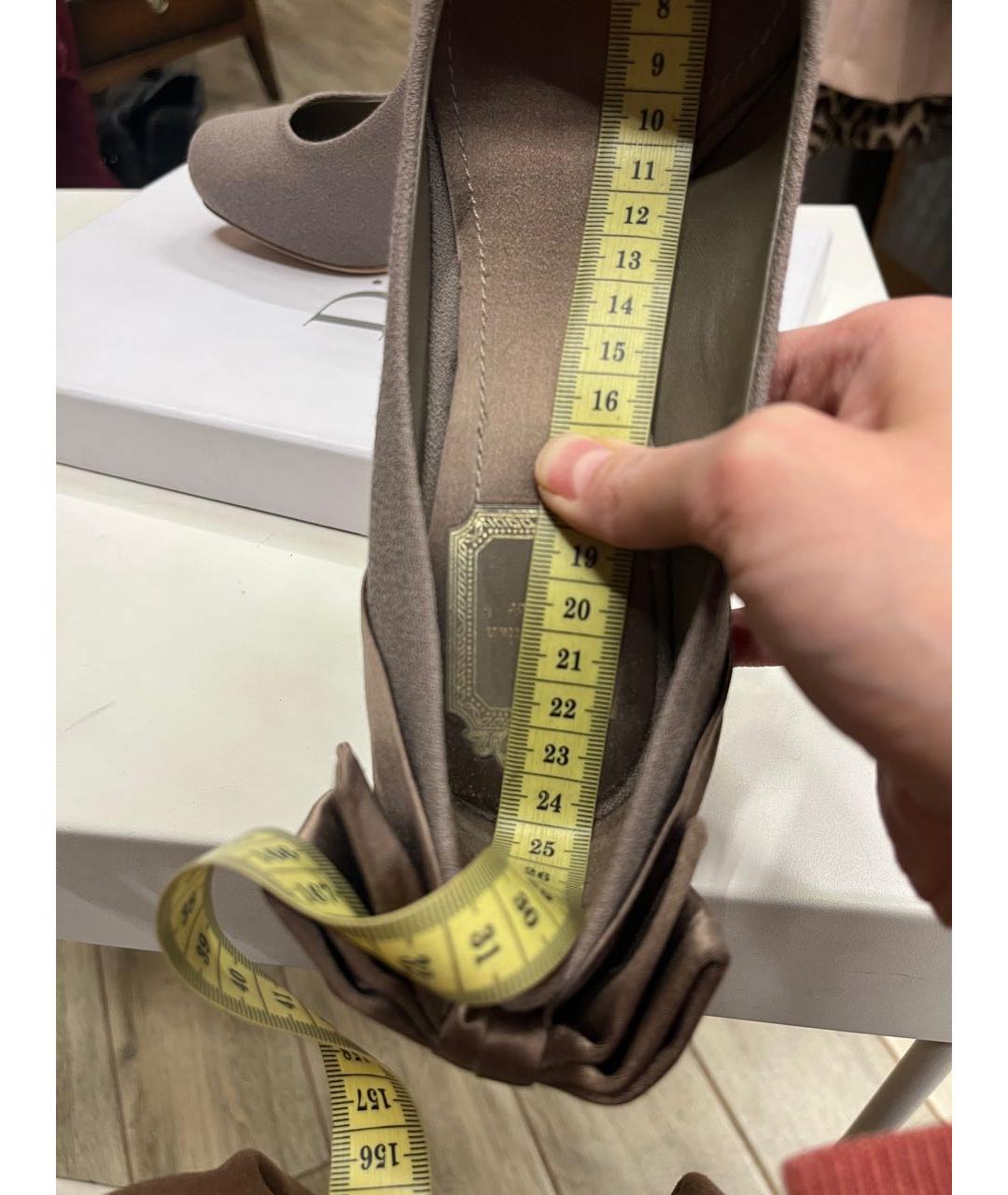 CHRISTIAN DIOR Серые текстильные туфли, фото 2