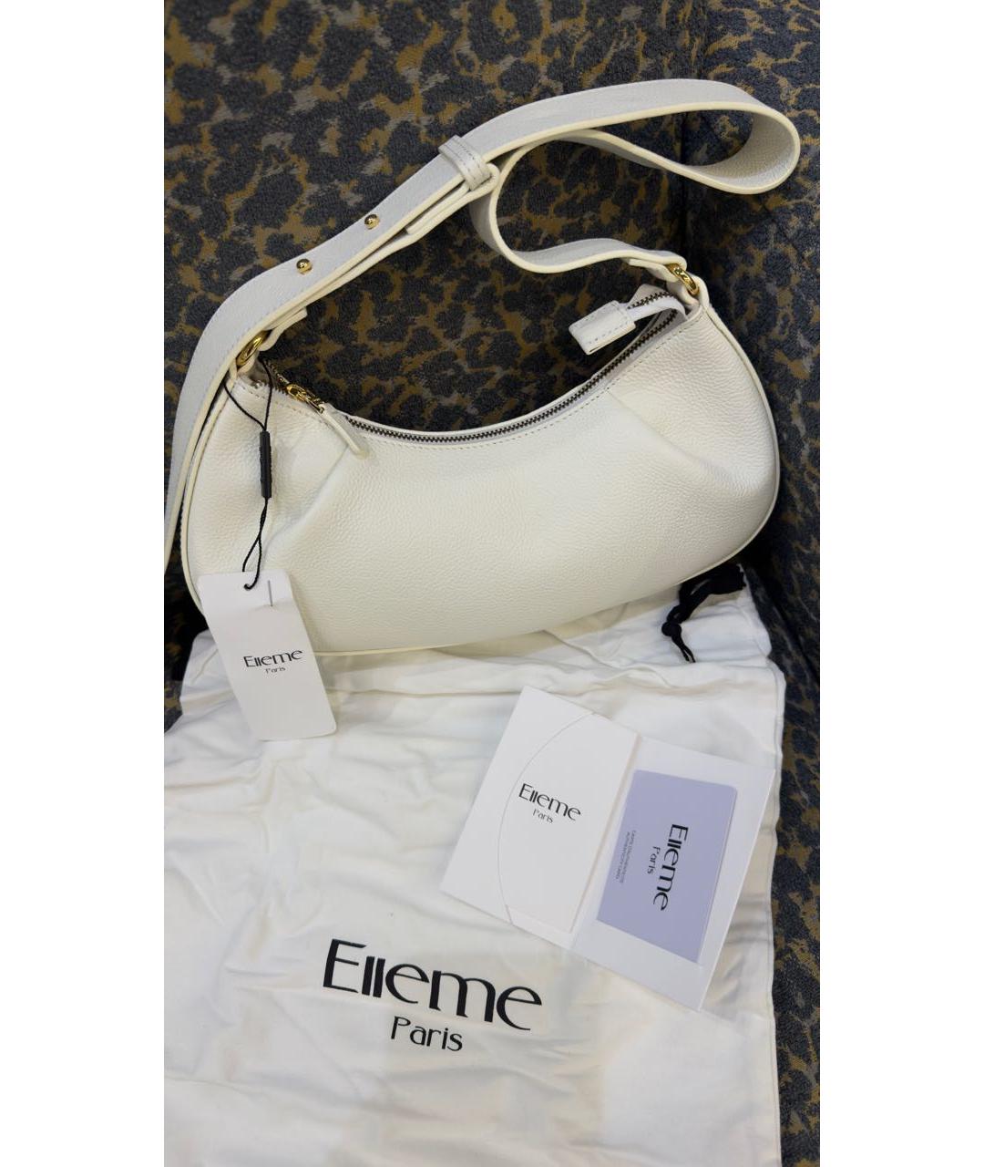 Elleme Белая кожаная сумка с короткими ручками, фото 2