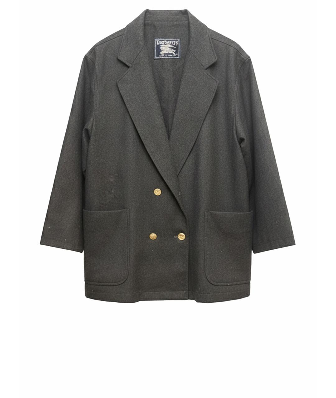 BURBERRY Антрацитовый кашемировый жакет/пиджак, фото 1