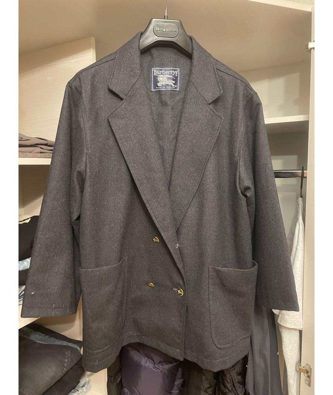 BURBERRY Антрацитовый кашемировый жакет/пиджак, фото 5