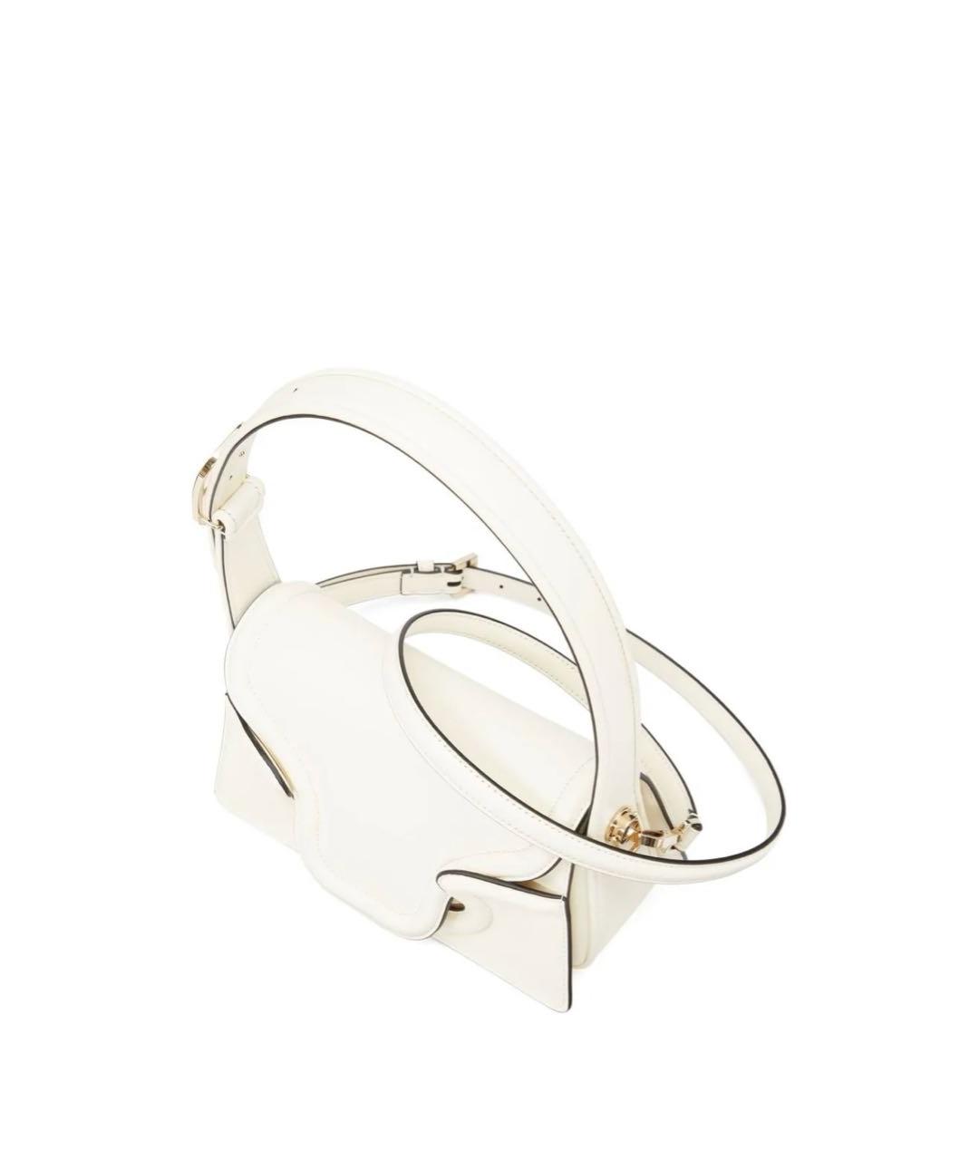 VALENTINO Белая кожаная сумка через плечо, фото 5