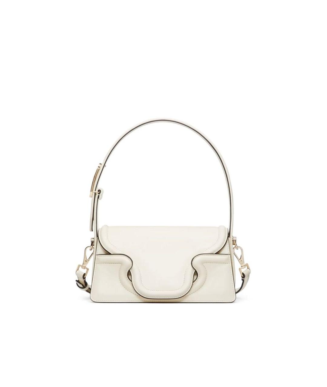 VALENTINO Белая кожаная сумка через плечо, фото 8