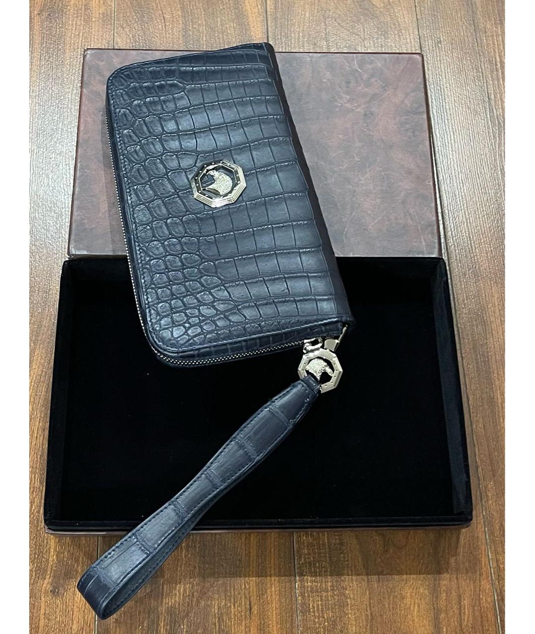 STEFANO RICCI Синий кошелек из экзотической кожи, фото 2