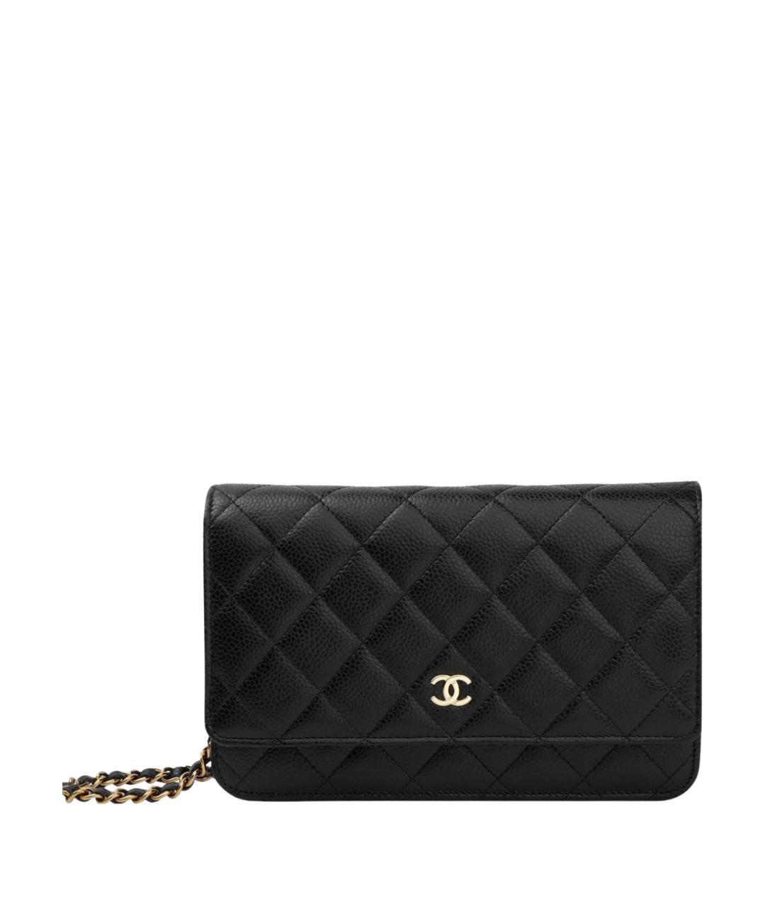 CHANEL Черная кожаная сумка через плечо, фото 1