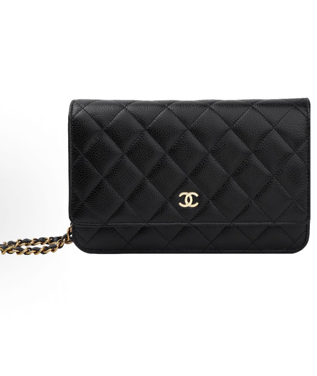 CHANEL Черная кожаная сумка через плечо, фото 4