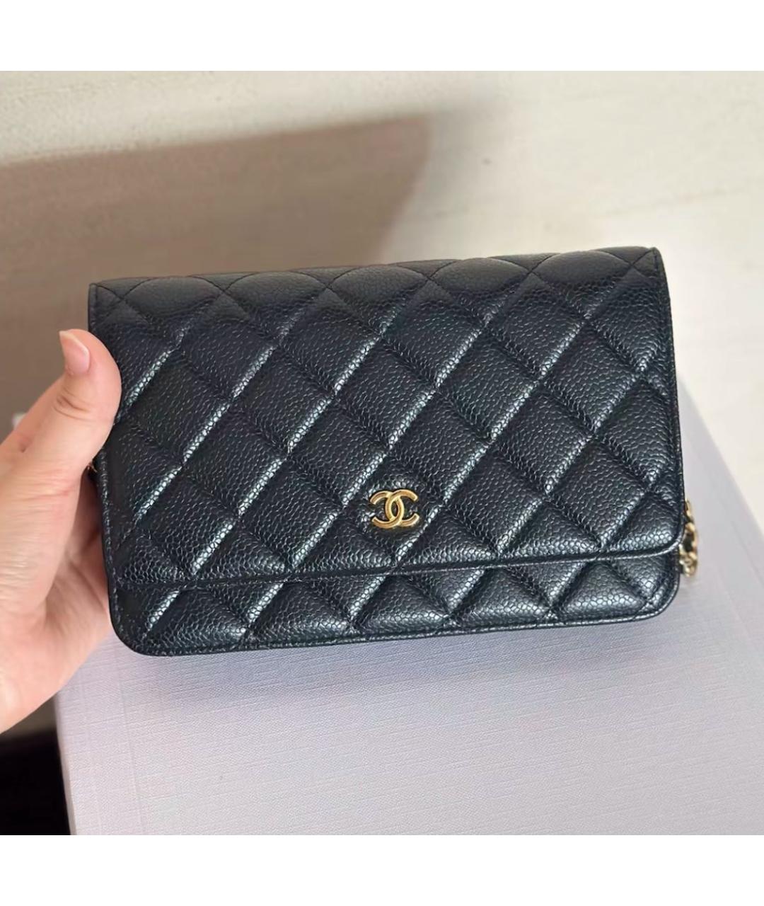 CHANEL Черная кожаная сумка через плечо, фото 3