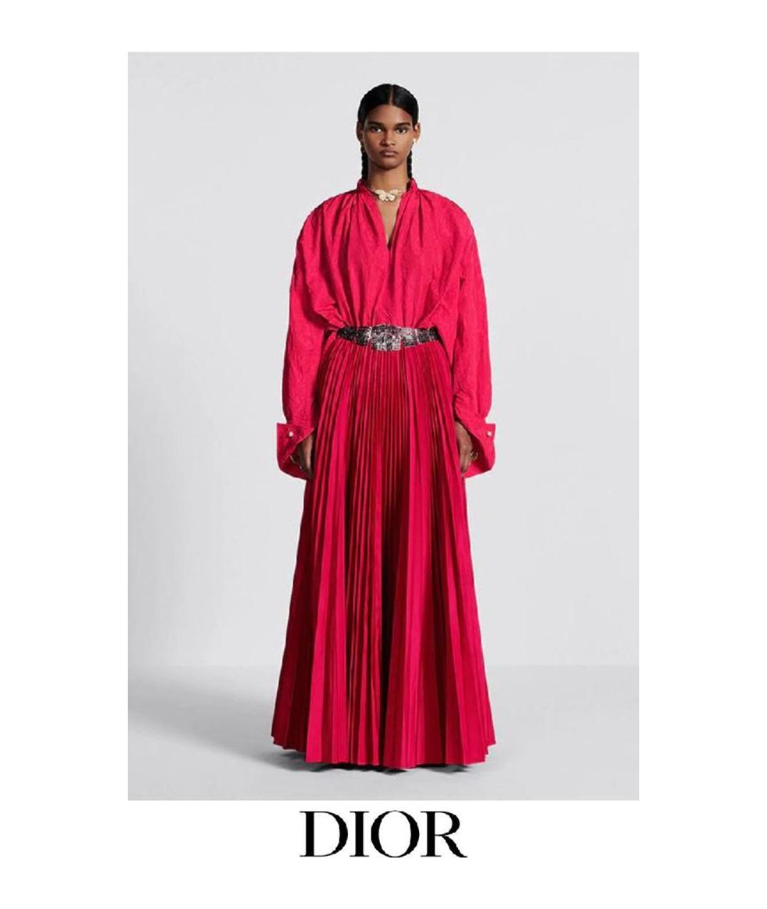 CHRISTIAN DIOR Красная юбка макси, фото 3