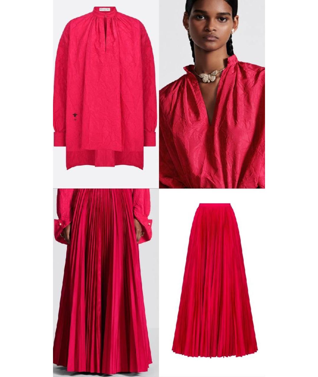 CHRISTIAN DIOR Красная юбка макси, фото 5