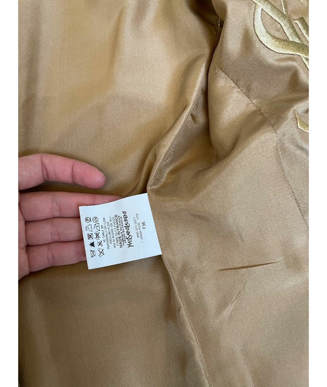 YVES SAINT LAURENT VINTAGE Бежевый кашемировый жакет/пиджак, фото 5