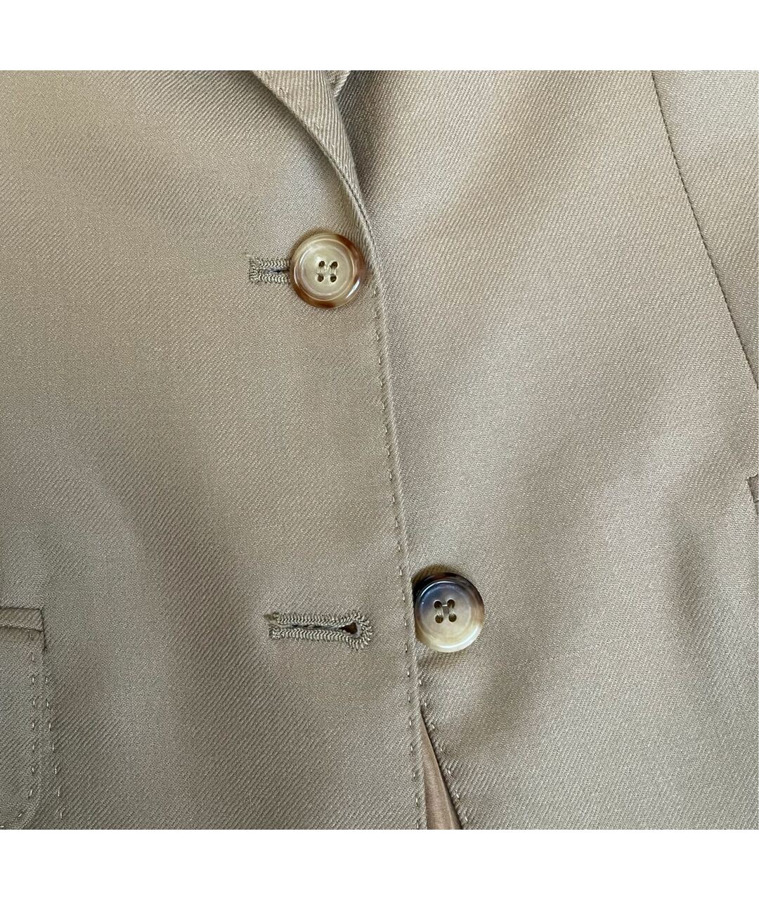 YVES SAINT LAURENT VINTAGE Бежевый кашемировый жакет/пиджак, фото 6