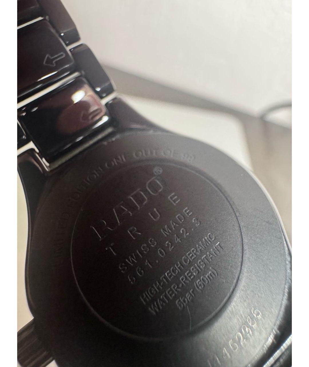 RADO Антрацитовые керамические часы, фото 7