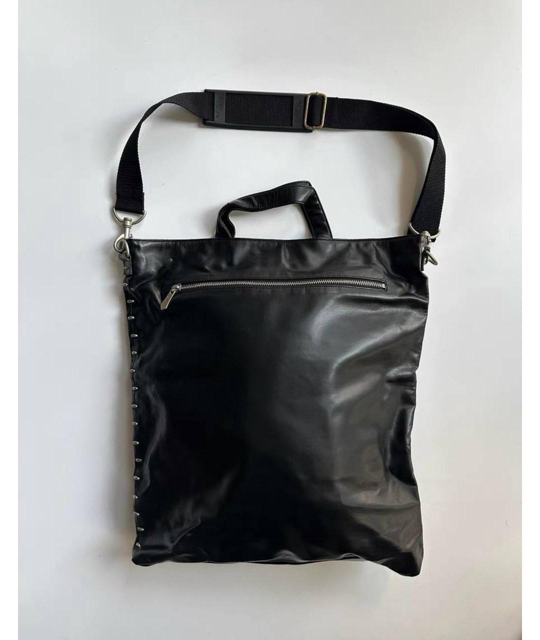 JEAN PAUL GAULTIER Черная кожаная сумка через плечо, фото 3