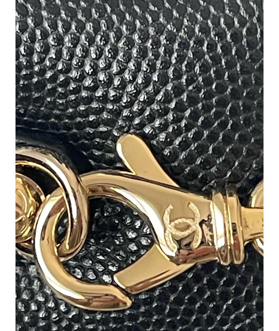 CHANEL Черная кожаная сумка через плечо, фото 7