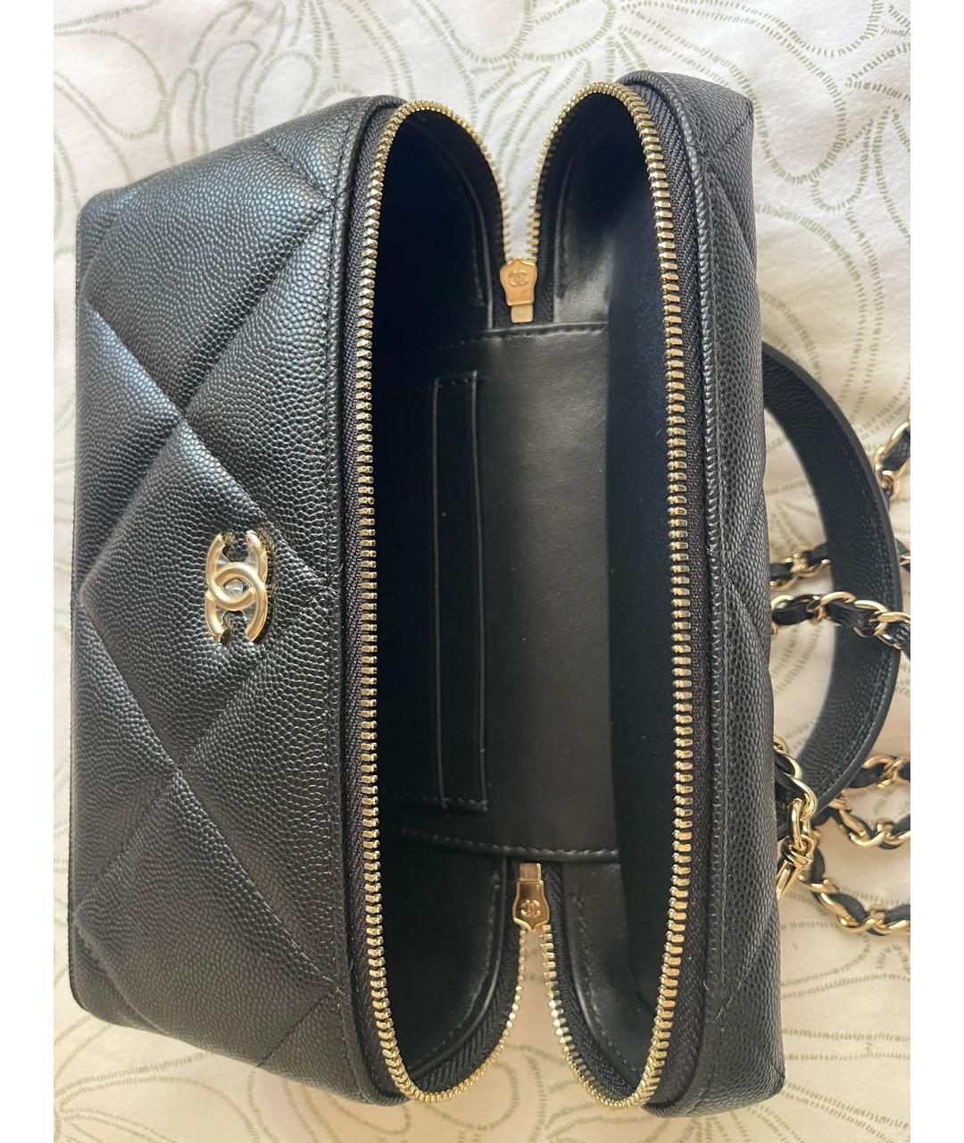 CHANEL Черная кожаная сумка через плечо, фото 6