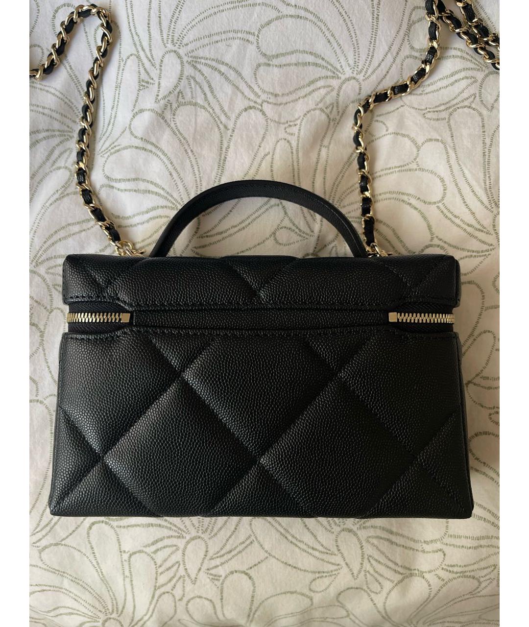 CHANEL Черная кожаная сумка через плечо, фото 2