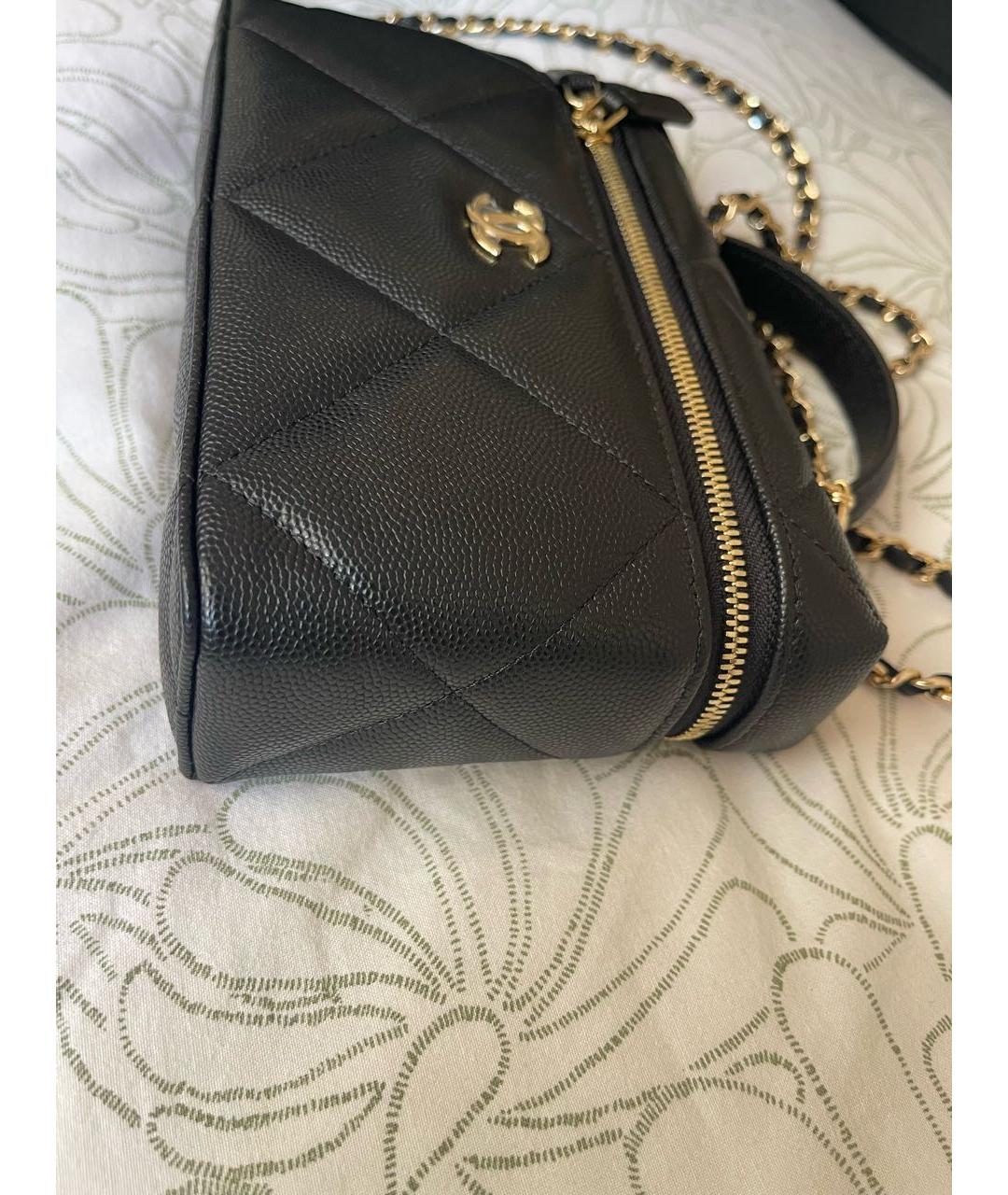 CHANEL Черная кожаная сумка через плечо, фото 3