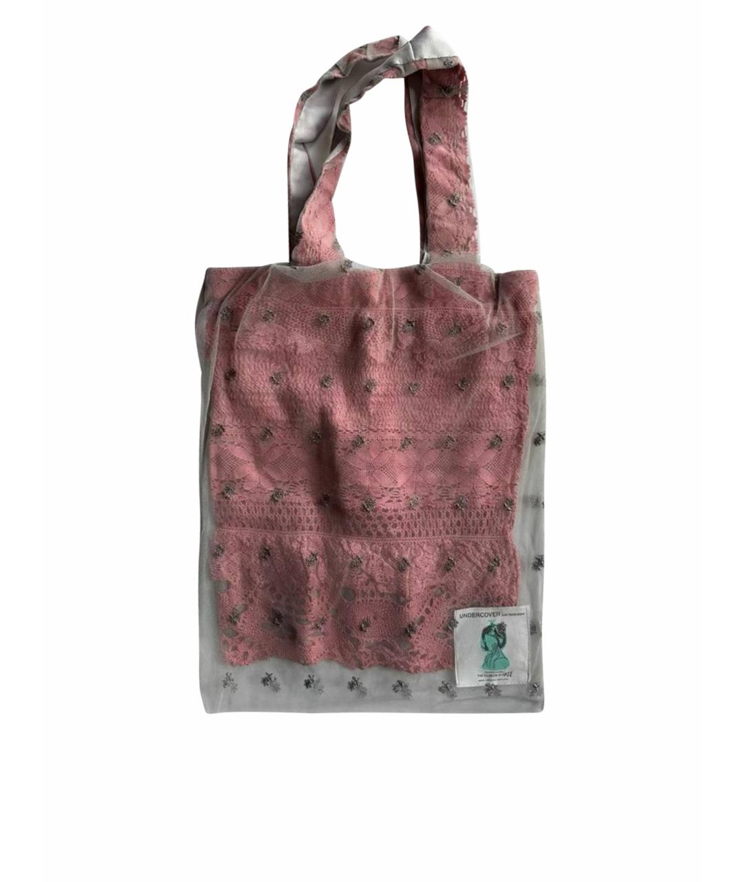UNDERCOVER Розовая жаккардовая сумка тоут, фото 1