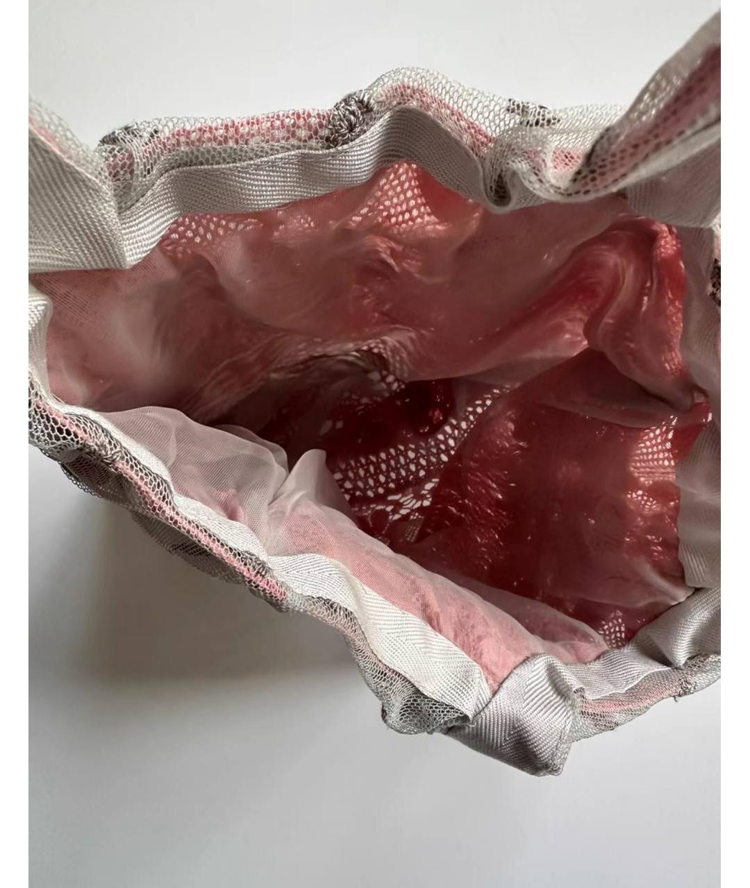 UNDERCOVER Розовая жаккардовая сумка тоут, фото 3