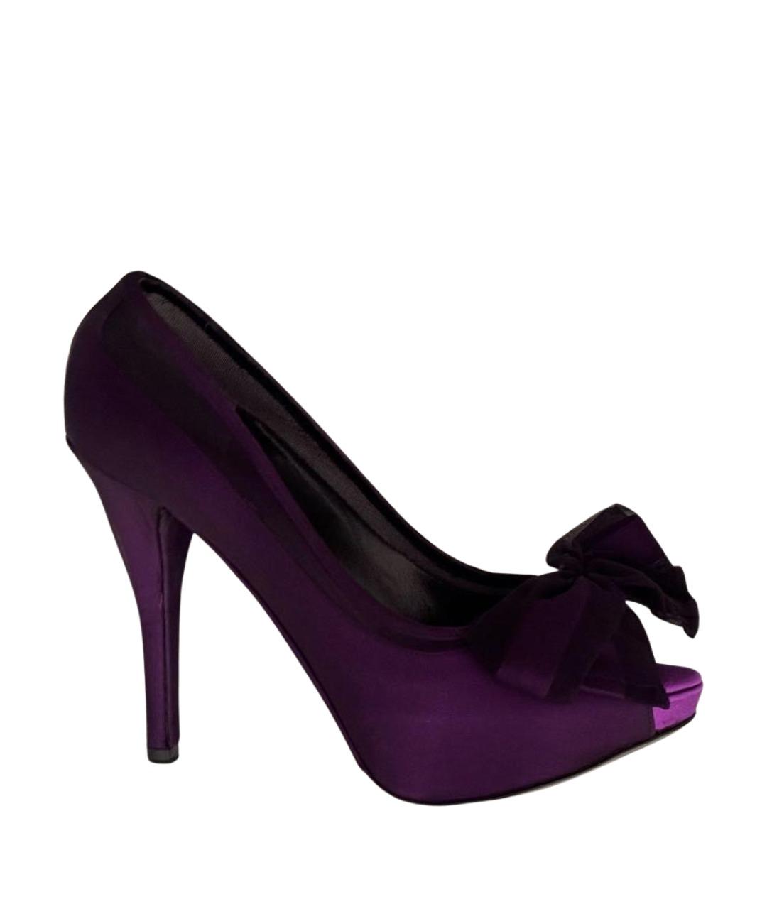 DOLCE&GABBANA Фиолетовые текстильные туфли, фото 1
