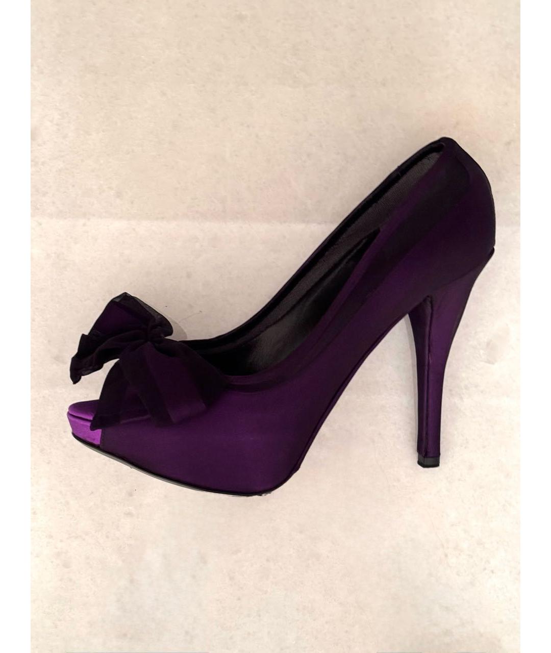 DOLCE&GABBANA Фиолетовые текстильные туфли, фото 8