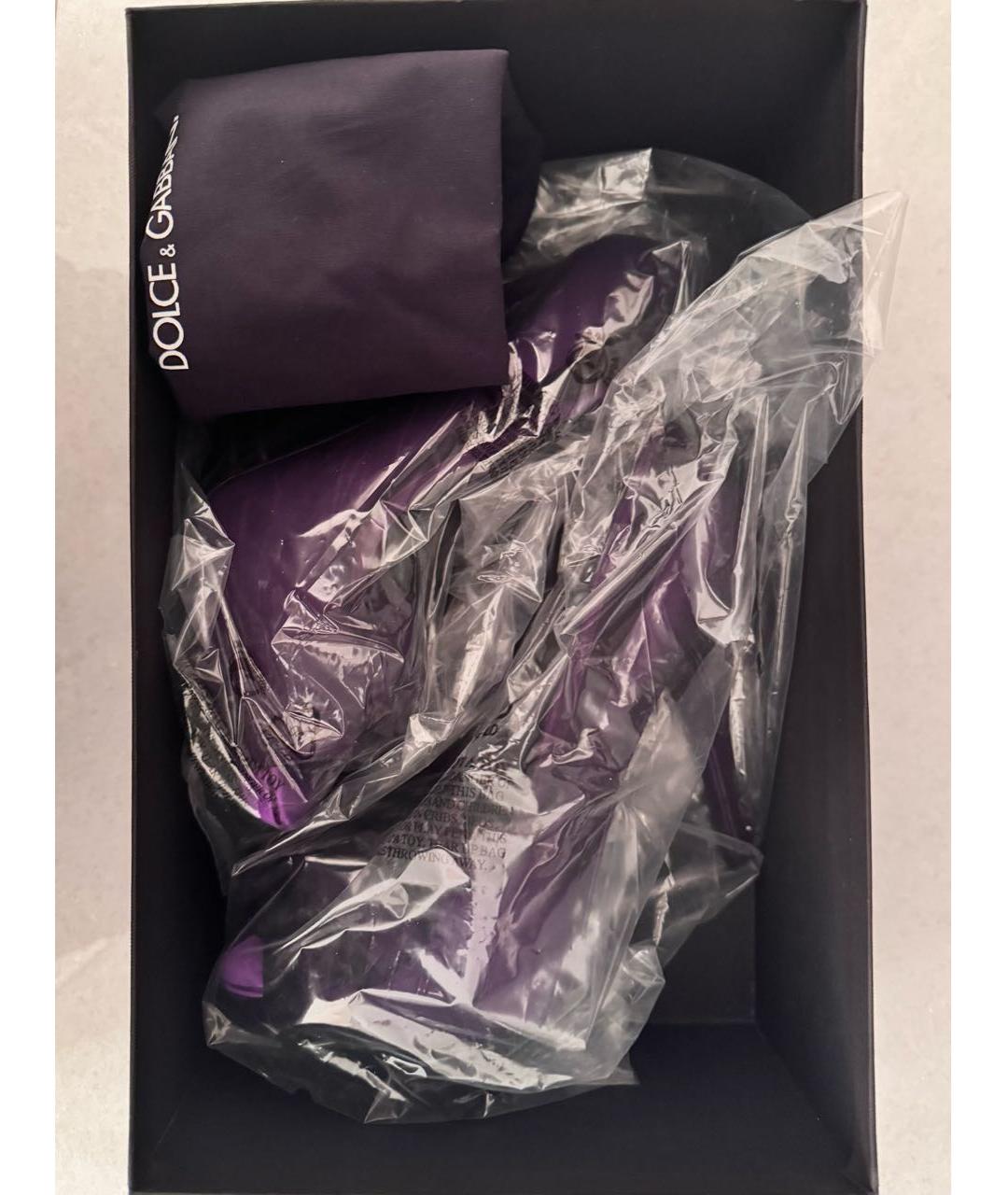 DOLCE&GABBANA Фиолетовые текстильные туфли, фото 7