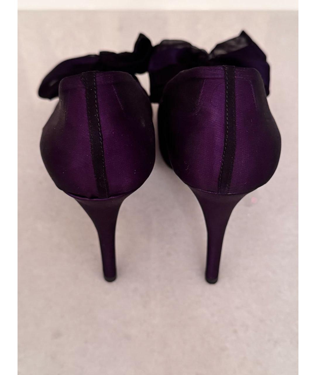 DOLCE&GABBANA Фиолетовые текстильные туфли, фото 4