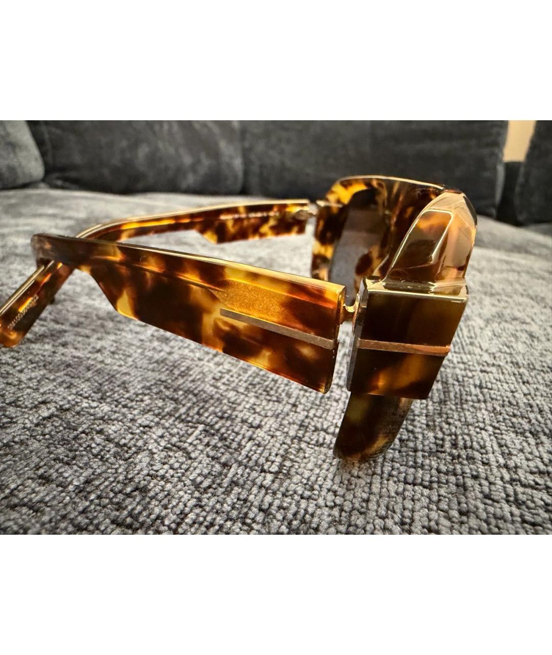 TOM FORD Коричневые пластиковые солнцезащитные очки, фото 4