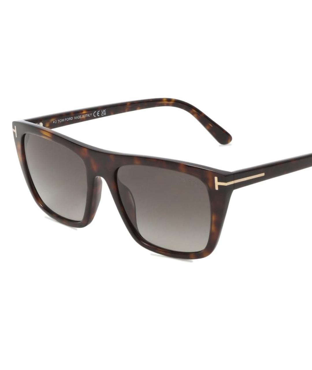 TOM FORD Коричневые пластиковые солнцезащитные очки, фото 8