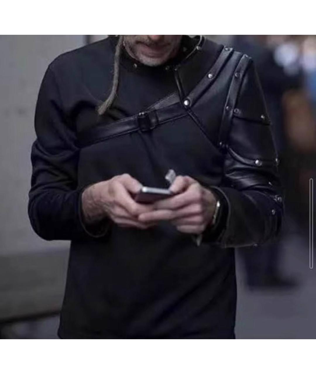 COMME DES GARÇONS Черные кожаные перчатки, фото 4