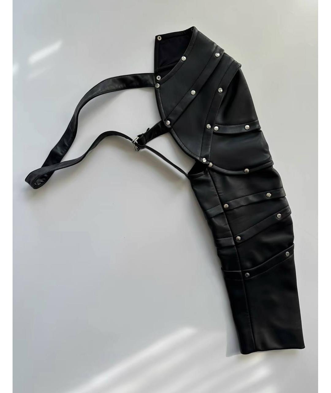 COMME DES GARÇONS Черные кожаные перчатки, фото 3